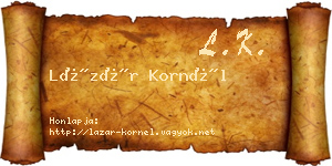 Lázár Kornél névjegykártya